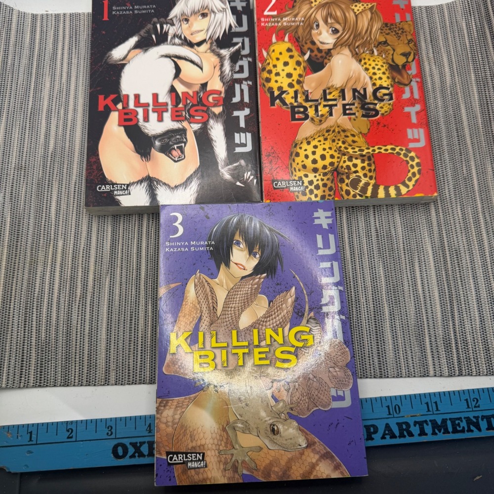 Killing Bites Manga Vol 1-3 German Edition Carlsen Shinya Murata Kazasa Sumita